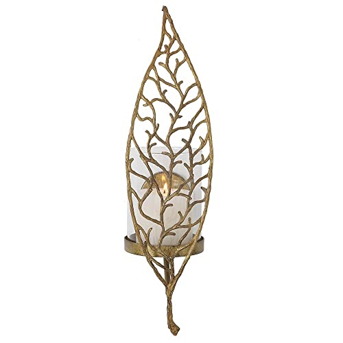 Woodland Treasure - Candle Sconce-17 Inches Tall and 6 Inches Wide