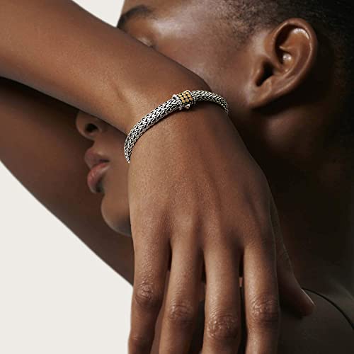 John Hardy Women's Dot 6.5Mm Gold & Silver Bracelet, Size M #TOP5