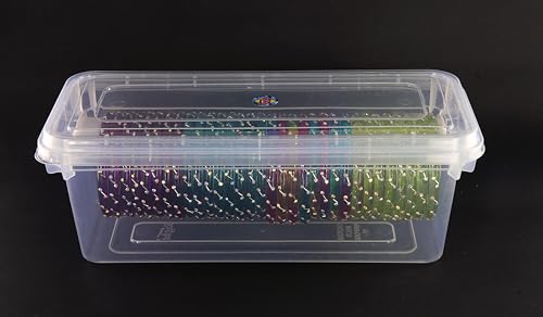 Image of NMII Plastic Bangle Storage Box | Transparent Multipurpose Jewelry Organizer with Lid & One Rod Bangle Box Lightweight | Ideal for Storing Bangles, Bracelets, Kada and Accessories Home Travel