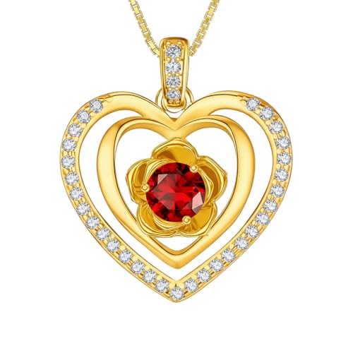 Fledweissie 18K �C�G���[�S�[���h ���[�Y �a���� �l�b�N���X 12���� ���[�Y�t�����[ �a���� �l�b�N���X �a�����W���G���[ �M�t�g ���� �}�} �ޏ�, 24mm/0.94inch, �x�[�X�B, �W�F���X�g�[���Ȃ�