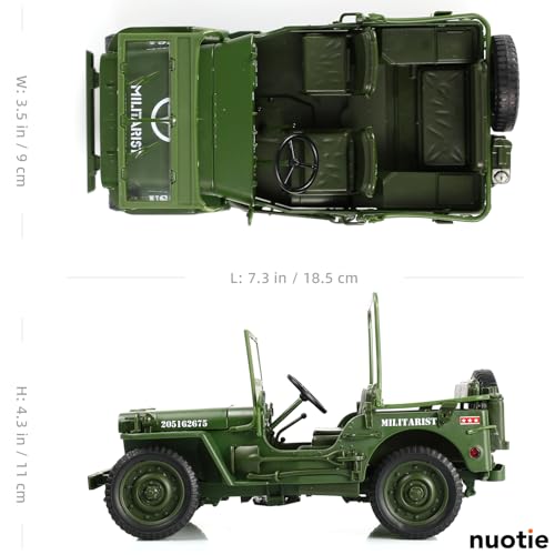 Modelo Willys MB Ejército de EE.UU. 1:18 Metal Fundido miniatura 2