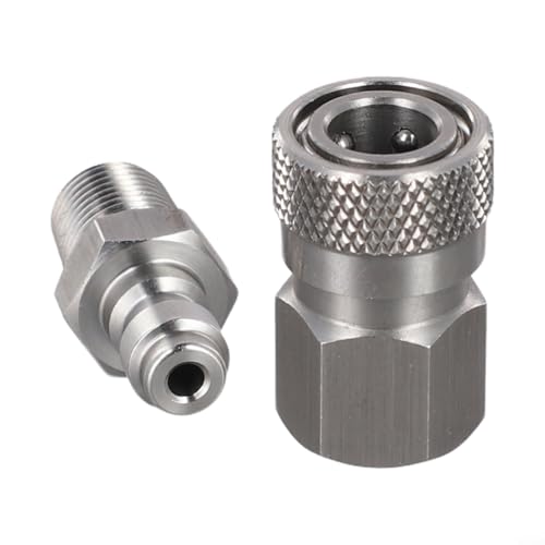 Quick Connect Adapter, Male & Female Industrial Air Hose Quick Connector 8mm 1/8 npt Thread Air Tool Fittings Accessories