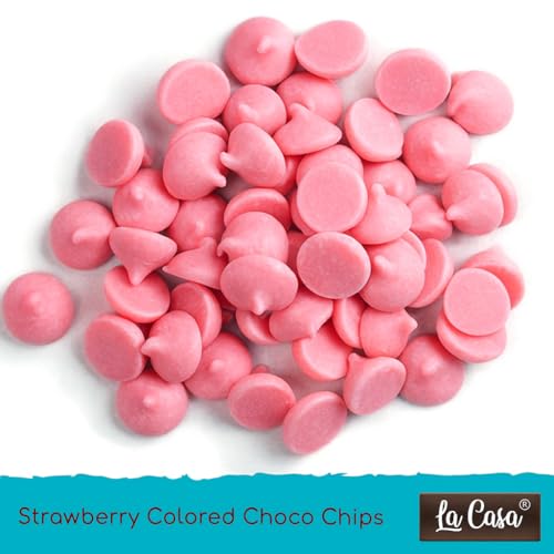 Image of La Casa Strawberry Chocolate Chips | Ideal for Baking & Garnishing | 100g |
