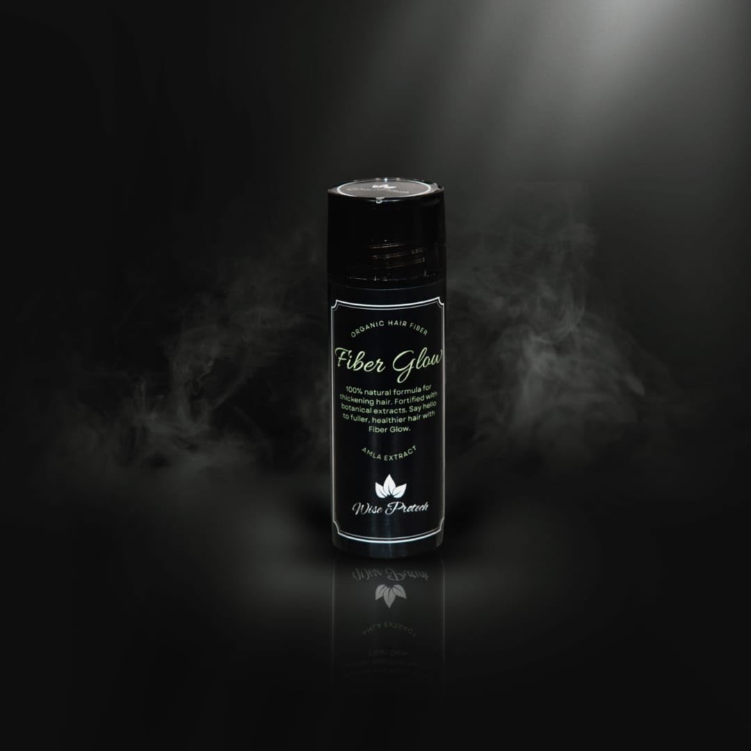 FIBER GLOW - Organic Hair Fibers for Thicker, Fuller Hair - Natural, Non-Greasy, and Easy to Apply