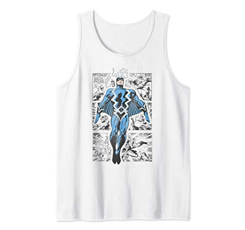 Marvel Inhumans Black Bolt Action Pose Comic Background Tank Top
