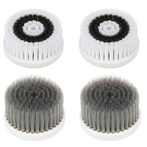 Gesichtsreinigungsbürste Bürstenkopf 2 paar insgesamt 4 Bürstenköpfe, 2 Bürstenköpfe 0,05cm, 2 neueste Bambusköpfe