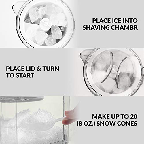 image for Nostalgia Snow Cone Shaved Ice Machine - Retro Table-Top Slushie Machi