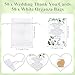 Uiifan 50 Set Wedding Favors for Guest Coaster Gifts Bulk Heart Shaped Coasters Thank You Cards Organza Bags Guest Souvenirs for Wedding Party Bridal Favors