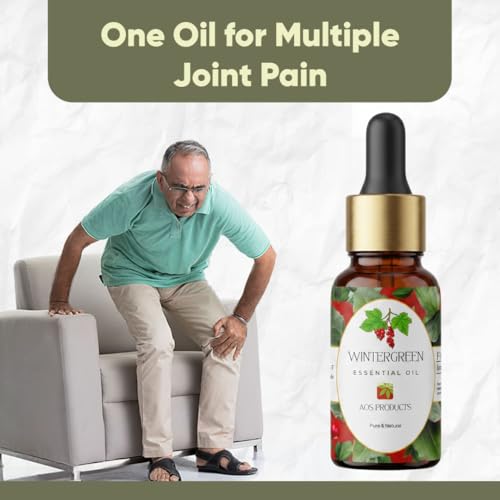 Image of AOS Products Wintergreen Essential Oil 60 ml | 100% Pure & Natural Wintergreen Oil for Aromatherapy, Massage, Diffuser, Skin Care & DIY Blends | Steam Distilled Essential Oil