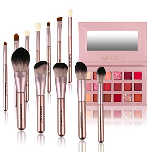 Juego de 10 brochas de maquillaje profesional Fashion Base® para base de maquillaje