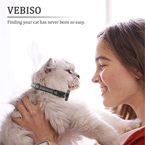 Airtag Cat Collar Breakaway, Reflective Kitten Collar With Apple Air Tag Holder And Bell, Lightweight Tracker Cat Collars For Girl Boy Cats, Kittens, Puppies (Black, S) #TOP5