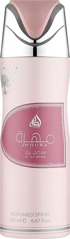 Mohra Silky Rose For Unisex Perfumed Deodorant Spray, 6.7 Ounce