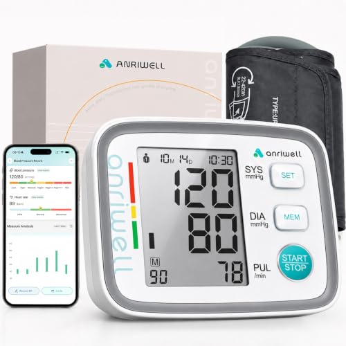 Image of Blood Pressure Monitor with Bluetooth App Tracking for Home Use