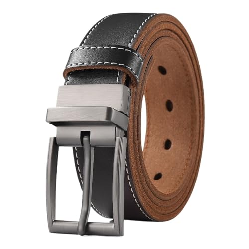 Plus size 130 140 150 160 170cm leather men buckle jeans cowhide casual belt business denim belt