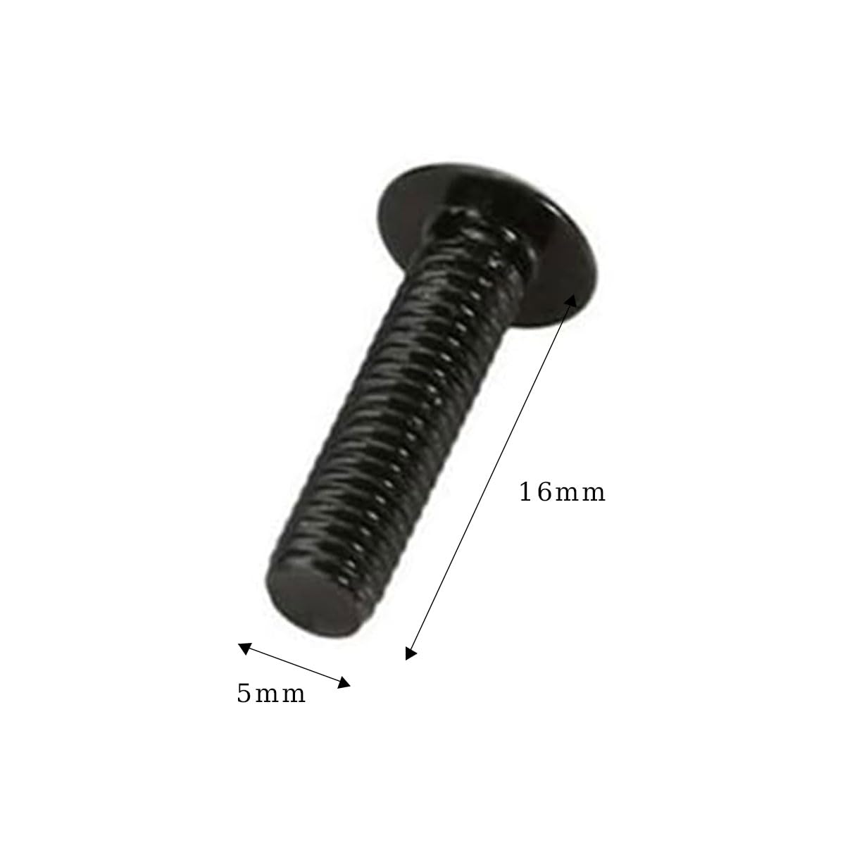 TXXATX Motorrad Windschild Schrauben Set - 15 Stück M5x16mm Schwarz