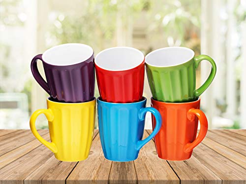 Bruntmor 24 Ounce Black Ceramic Coffee Mugs Set Of 4, Best Oversized Coffee Mugs For Your Christmas Party Occasion, Ideal For Large Latte,Birthday Gift, Party Occasion,Sturdy Handles,Tea Cups #TOP2