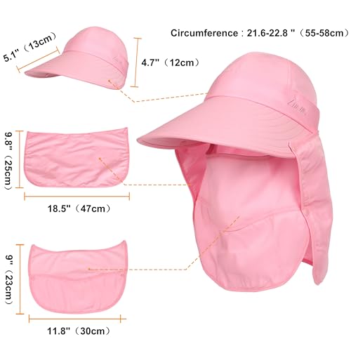 Chapeau de soleil de plage avec couvre-nuque détachable