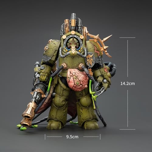Image of JOYTOY Death Guard Lord of Virulence Warhammer 40K 1 /18 Action Figures Death Guard Lord of Virulence with Power Fist and Twin Plague Spewer 5.59 inch Collectible Model Birthday Gifts, JT02908