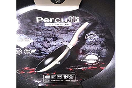 Percutti 24CM Sartén Antiadherente Pietra, Acero Inoxidable, 24 cm, 18/8 Stainless Steel, Multicolor