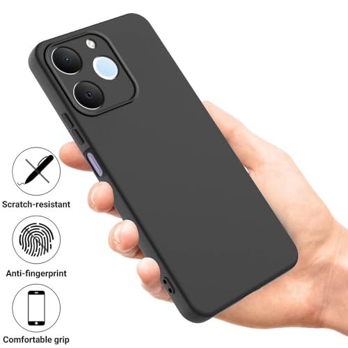 Image of Back Cover for Realme C71 4G | Full Camera Protection | Premium Liquid Silicon Case | Flexible Bumper Case for Realme C71 4G (Black)