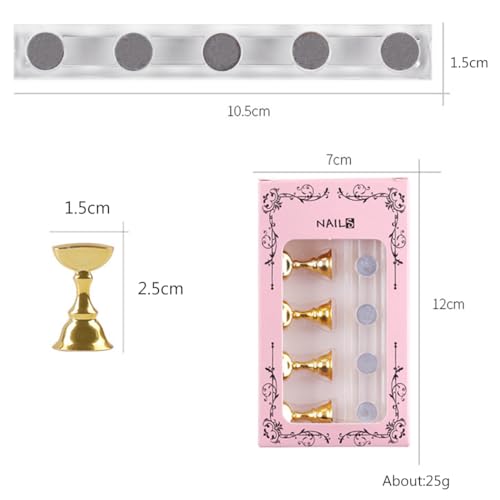 Soporte acrílico magnético para práctica de uñas 3 sets miniatura 4