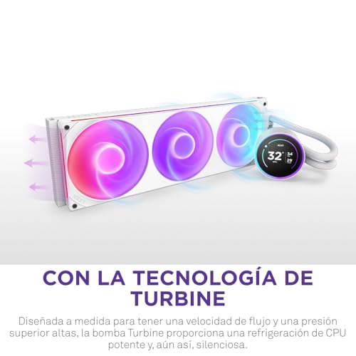 Refrigeración líquida NZXT Kraken Elite 420 RGB 2025 para CPU Intel y AMD color blanco 2