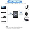 CAMWAY Digital Optical Splitter 1 in 3 Out - SPDIF Toslink Optical Audio Splitter 3 Way with 3.3ft Fiber Optic Cable,Support LPCM2.0/DTS/Dolby-AC3,ToslinkSplitter for Xbox,PS5/PS4,Headphone,Soundbar