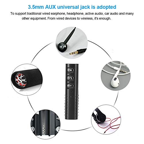 Bluetooth 4.1-ontvanger Lavalier Clip-on Design Audio-ontvanger 3,5 mm AUX Stereo Handsfree auto-adapter - Image 3