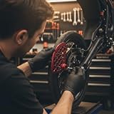 Motorrad Bremsenteil Schutz aus CNC Bearbeiteter Aluminiumlegierung mit Wabenstruktur für Leichtigkeit Und Hohe Stabilität für Trail Fahrten Und Elektrische Zweiräder, color to 3