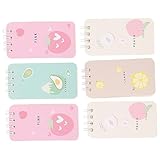 ABOOFAN To-Do-Listen-Notizbuch, Spiralbindung, multifunktional, mit abnehmbaren Registerkarten und praktischem Lesezeichen, für Schule, Büro, 6 Stück