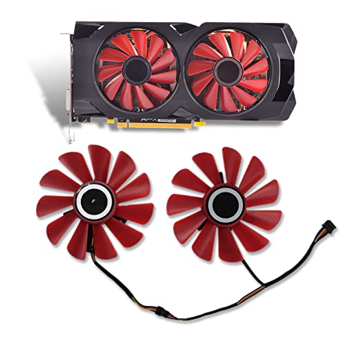 Cavabien 2Pcs/Lot 87Mm Fd10U12S9-C 4Pin Gpu Graphic Card Cooler Fan Mining Fan For Xfx Rx 570 Rs Rx 580 Rs Graphics Cards Cooling Replacement Fan #TOP6