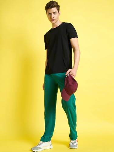 Image of bearbrother Men's Regular Fit Solid Trackpants