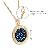 Dot Dark Blue Women's Diamond Necklace Alloy Pendant Necklaces Jewelry Gifts Golden-style - Image 2