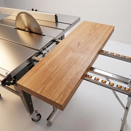 image for Generic Adjustable Stainless Steel Roller Stand for Table Saw, Folding