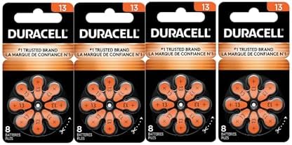 Duracell Hearing Aid Batteries Orange Size 13, 32 Count Pack, 13A Size Hearing Aid Battery with Long-Lasting Power, Extra-Long EasyTab Install for Hearing Aid Devices image 4