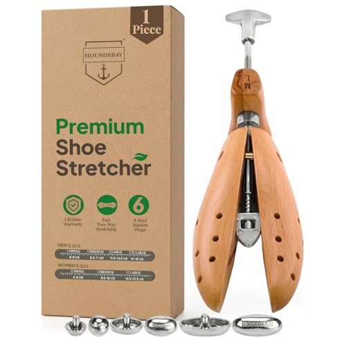 HOUNDSBAY Shoe Stretcher, Bulldog Premium Professional 2-way Wooden Shoe Stretcher for Men, Shoe...