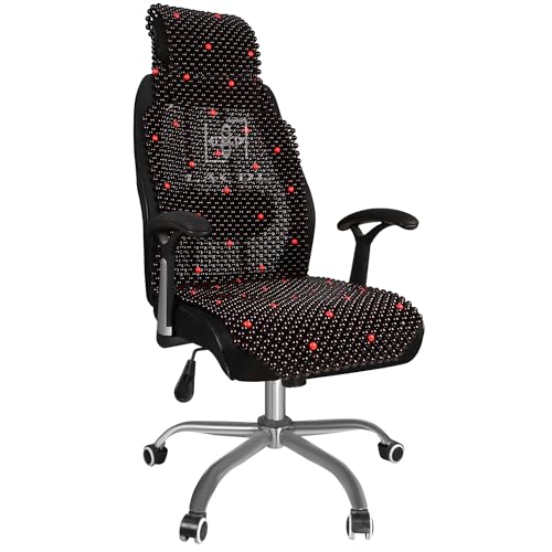 LACDL Beaded Seat Covers for Truck, Trailer, Van, RV, Car Seat Cooling Cover, Auto Ventilated Seat Cushion, Wood Breathable Car Seat Beads, Seat Cooler Pad Sweat Protector for Summer, Stars by LACDL - Used condition - Image 3