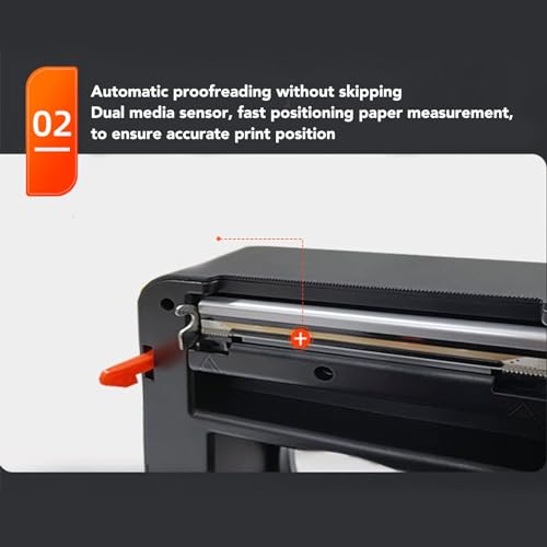 Image of VBESTLIFE Thermal Label Printer, 110mm / s High Speed 2x10 Direct Label Printer 203DPI USB Shipping Label Printer Portable for Small Business, Address, Office, Home (US Plug)