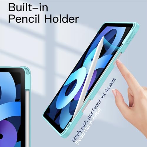 Etui iPad Air 11 Antichoc avec Dos Transparent et Support Stylet Moule