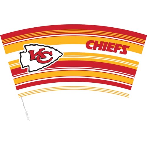 Image of Tervis NFL Kansas City Chiefs - Hype Stripes Made in USA Double Walled Insulated Tumbler Travel Cup Keeps Drinks Cold & Hot, 24oz, Classic