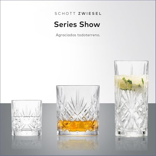 Miniatura 4 de Schott Zwiesel Vaso Largos Show Set De 4 , Elegante Vaso Largo Con Relieve, Vasos De Cristal Aptos Para Lavavajillas Art. N . 121878