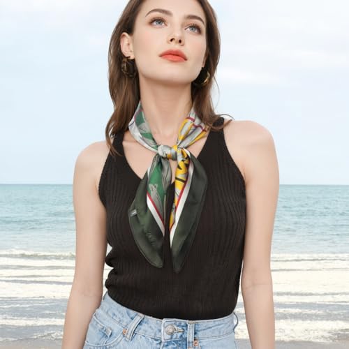 Head Scarf Like Silk Scarffor Women Hair Wrapping Bandana Square Scarves 27 Inches2