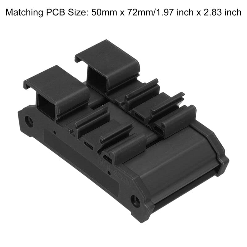 Tool parts DIN Rail Mount for Carrier for 50mm x 72mm PCB - Housing - Bracket - Black
