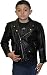 Unisex kids Genuine soft Leather Jacket Outerwear Biker Jacket