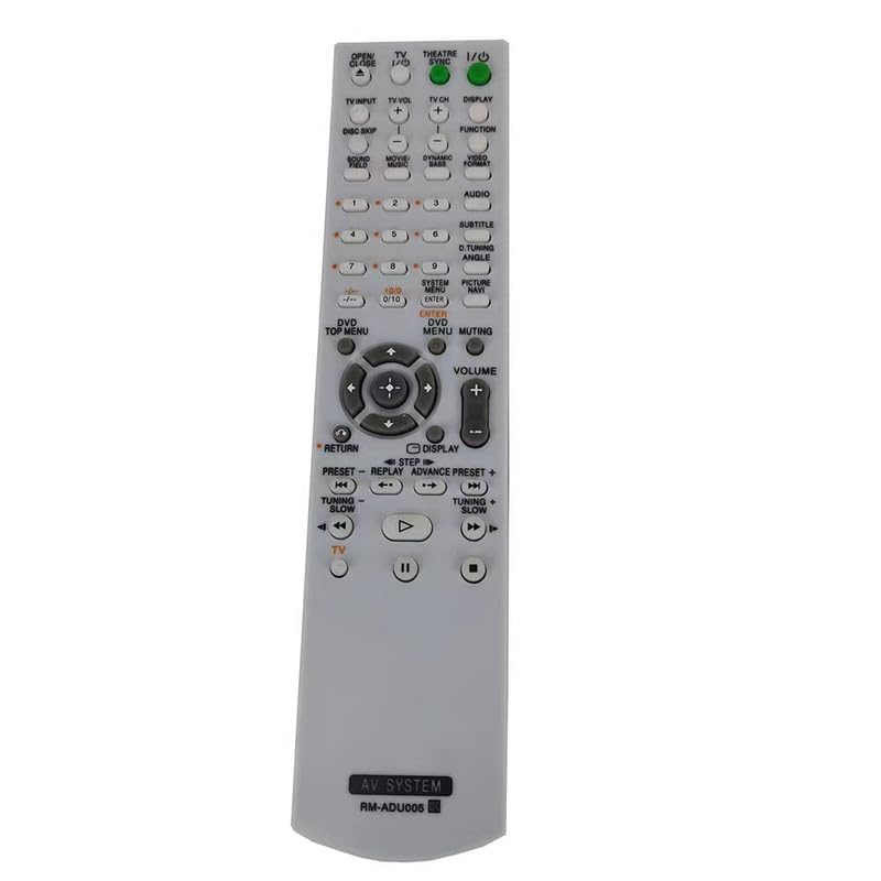 KRPTQJoo RM-ADU005 Replacement Remote Control for Sony RM-ADU006 RM-ADU008 RM-ADU007A DAV-DZ555K HCD-HDX576WF HCD-HDZ278 DAV-DX250 DAV-DZ100 148057111