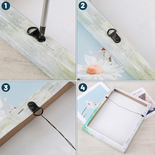 Image of Mr. Pen- Picture Hanging Kit, 220 pcs, Black, Assorted Hooks, Nails | Sawtooth Hangers, D-Rings, Steel Wire, Ring Hooks, Home Wall Mount Hardware for Frames, Canvas, Decor