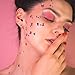 Self Adhesive Face Gems and Pearls for Makeup, Festival Jewels, Hair Gems, Rhinestone Stickers for Face, Eye, Makeup, Nail, Body, Crafts 3/4/5/6 mm 975Pcs (07.gem_White+Pink)