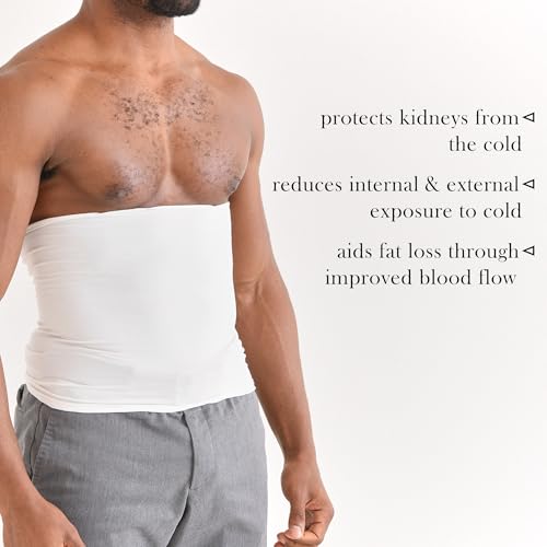 CHARM Stomach Wrap Japanese Haramaki - Mens Belly Warmer Womens Postpartum & Maternity Belt Navy - Thumbnail 3