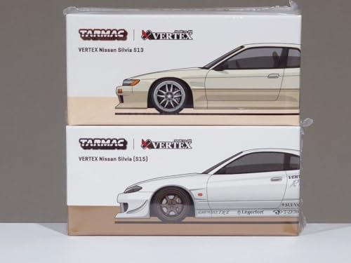 Tarmac Works 1/64 Vertex S13 S15 Silvia pack de 2 voitures miniatures blanches