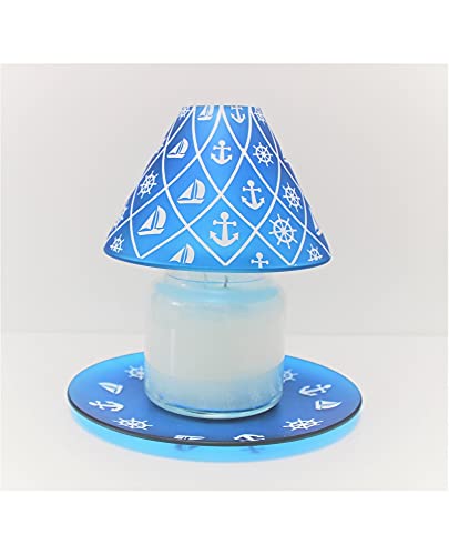 Set Paralume e Piatto in vetro decorato in confezione regalo.